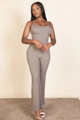 Ribbed Sleeveless Wide Leg Jumpsuit-44585