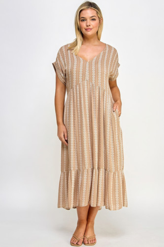 Boho Maxi Dress W/ Slip-43861