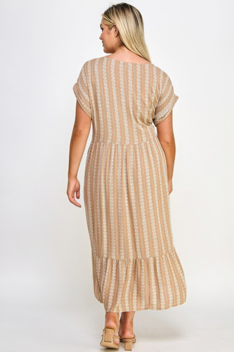 Boho Maxi Dress W/ Slip-43861