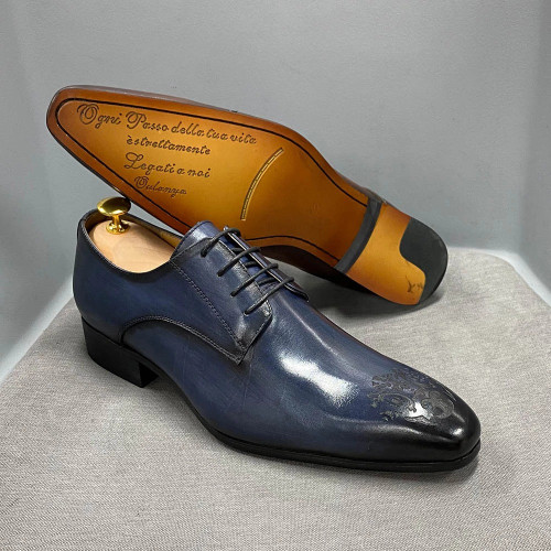 High Quality Casual Shoes For Men Carved Point Leather Dress Shoes Oxfords