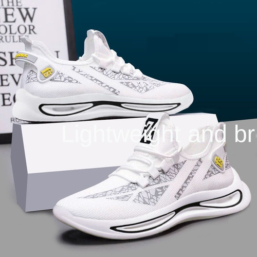 YATAI Men's New White Shoes Breathable Casual Sports Versatile Coconut Shoes