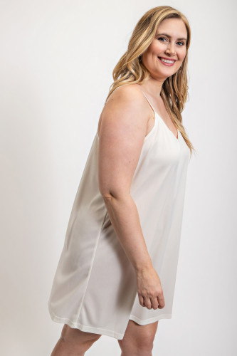 V-neck slip dress with adjustable straps-44808