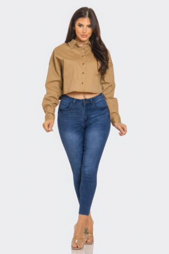 Bling Denim Button Down Shirt-44835