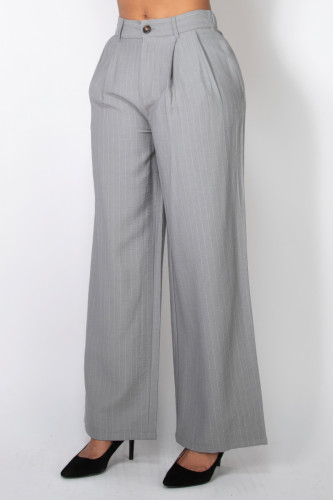 High-rise Stripe Wide Leg Pants-44836