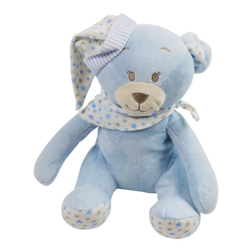 Soft Fleece Swaddle Blanket with Bear Gift Box New Baby Gift Set Toy Blanket