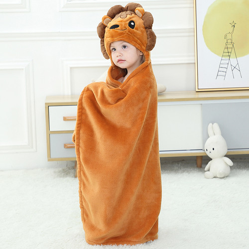 Newborn Baby Blanket Girls Warm Animal Blanket Cartoon Flannel Plush Blanket