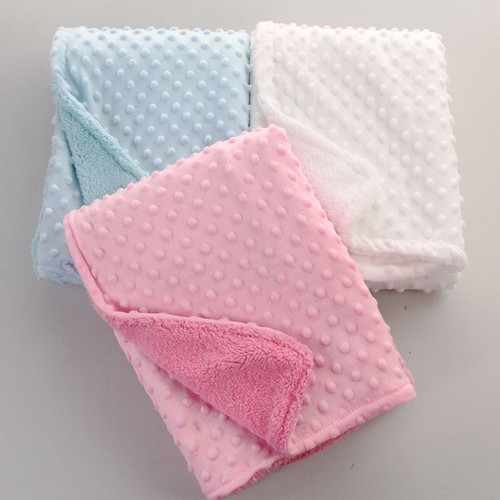 Solid Color Beanie Blanket For Children's Quilt Newborn Blanket Comfort