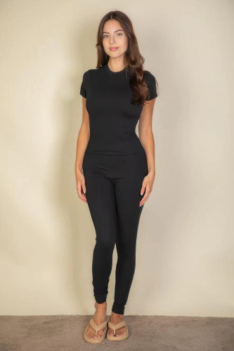 Basic Solid Leggings-44902