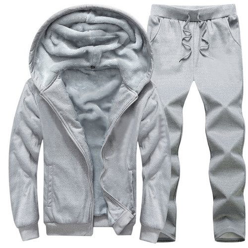 Plus Men's Clothing Custom Sport Tracksuit Hoodie and Jogger Pants 2 Pieces Set