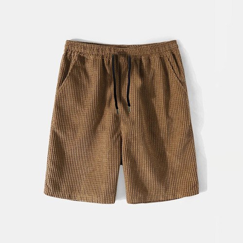 Men's Waffle Casual Sets Short Sleeve Tops and Shorts Two Pieces Sets Tracksuit