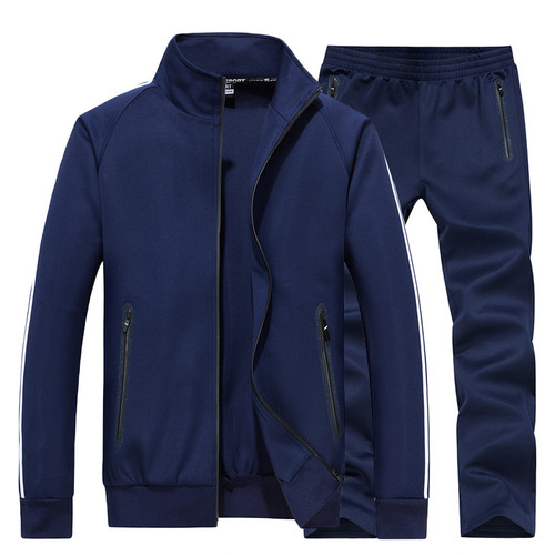 Two Piece Men's Seamless Pocket Casual Sweat Suits Jogging Active Tracksuit
