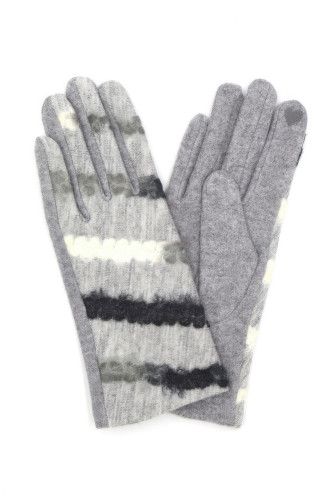 Multi Color Yarn Pattern Smart Touch Gloves-48380