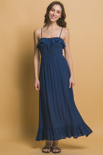 Smocked Ruffle Maxi Dress-48410