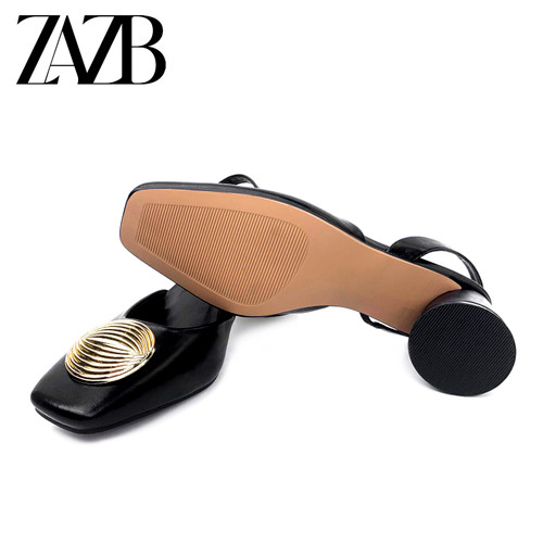 New Women's High Heel Sandals Open Heel Shoes Women's Thick Heel Shoes