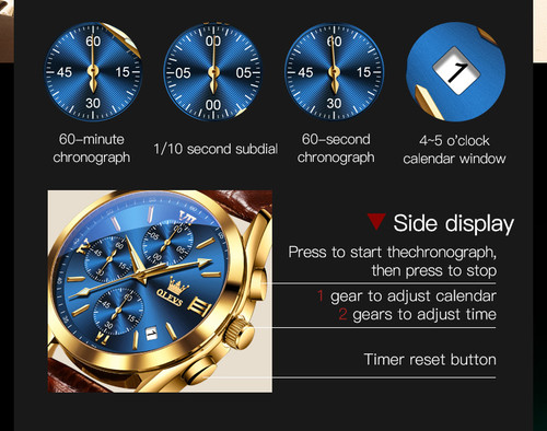 New Fashion Custom Logo Business High-Grade Leather Waterproof Men's Quartz