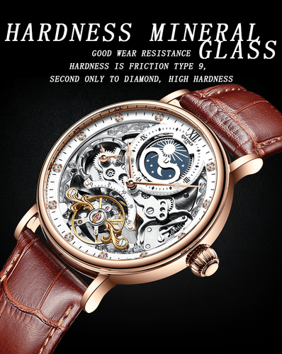 Luxury Leather Waterproof High Quality Automatic for Men Mechanical Watches