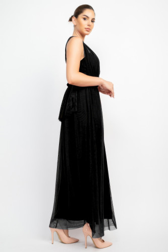 A-line Mesh Convertible Maxi Dress-48646