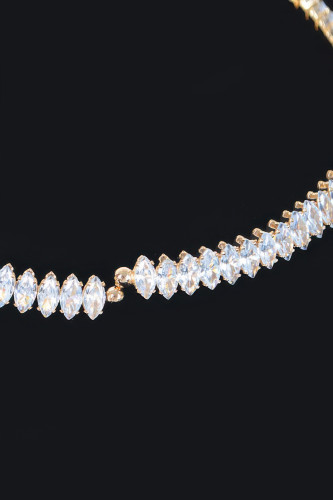 Cubic Zirconia Choker Necklace-48014
