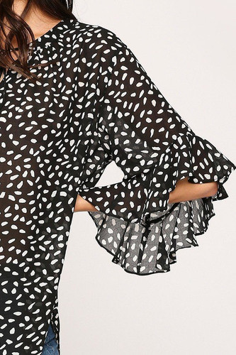 Leopard Printed Crepe Top-28411