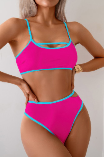 Square Neck Cut Out Two Pieces Bikini-49382