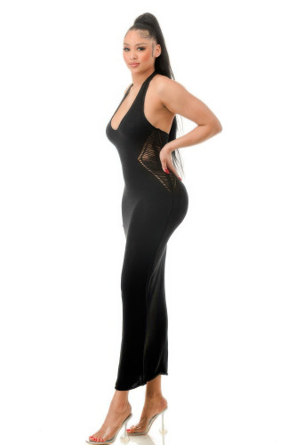 Crochet Knit Maxi Dress         -50220