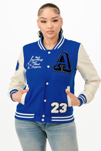 Patch Varsity Bomber Jacket        -50230