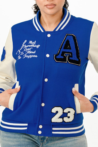 Patch Varsity Bomber Jacket        -50230