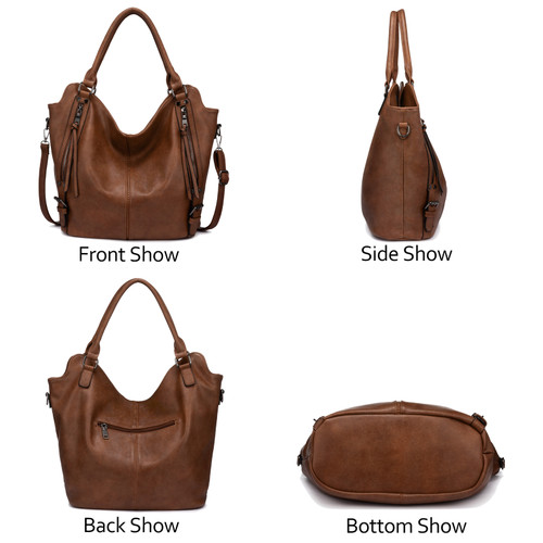 Women's PU Leather Shoulder Bags Fashion Hobo HandBags Ladies Large Purse