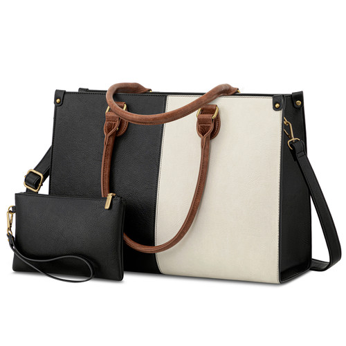 New Custom 2pc Ladies Handbag Purse Bag Fashion Top Quality Leather Elegant