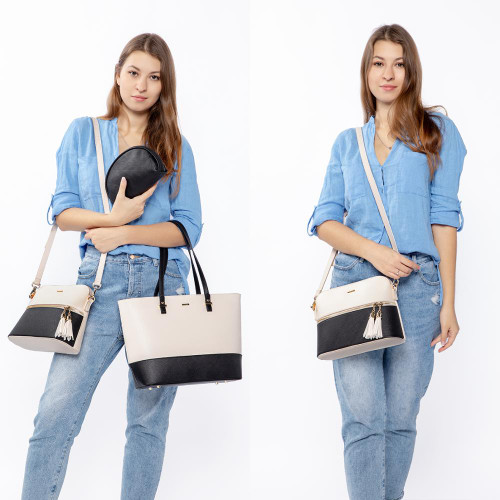 Custom Famous Designer 3pc Ladies Handbags Sets Large Tote Hand Bags Women's Custom Famous Designer 3pc Ladies Handbags Sets Large Tote Hand Bags Women's