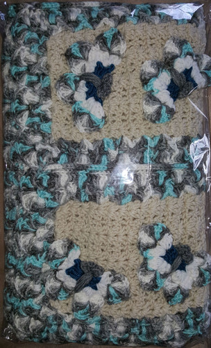 Beige Crochet Baby Blanket