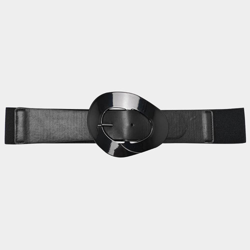 Fashion Oval Shape Buckle Elastic Belt-42062