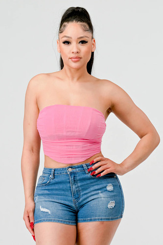 Luxe super stretch mesh layered corset bustier-42072