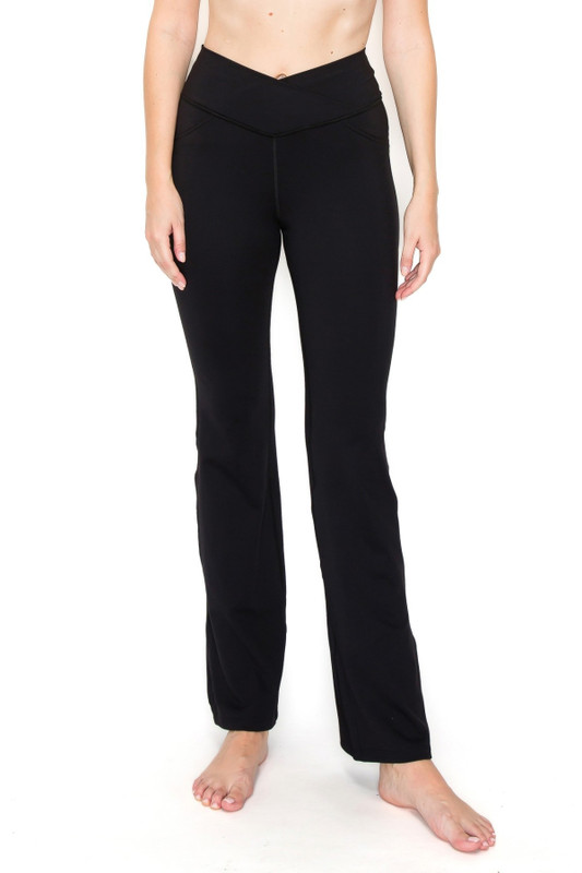 V-waist Mini Flare Yoga Pants-42835