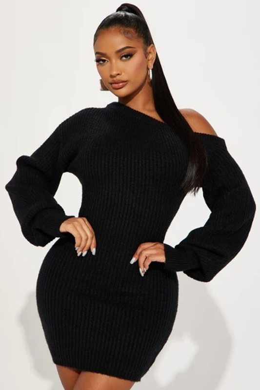 Sweater Knit Mini Dress-42920