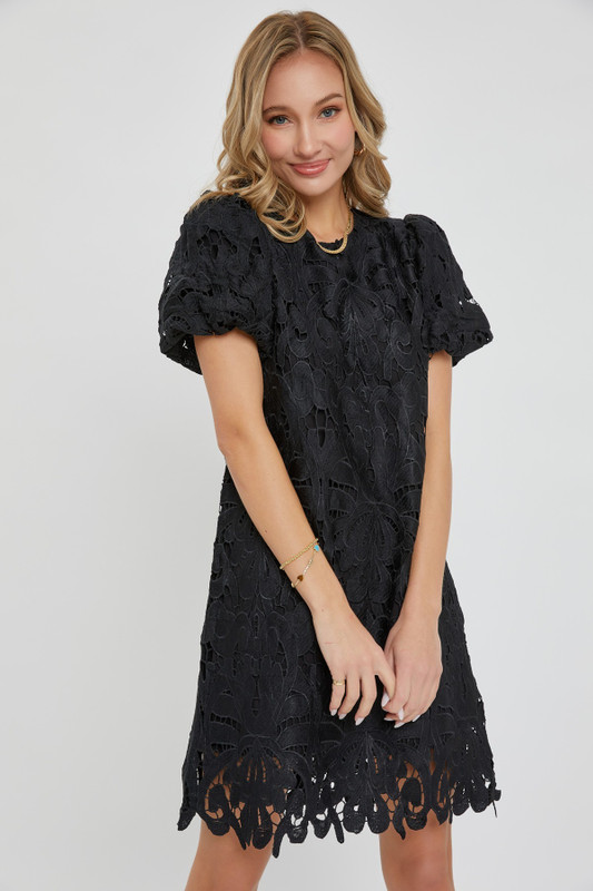 Crochet Lace Dress-43063