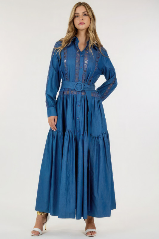 Long Sleeve Maxi Dress-43269