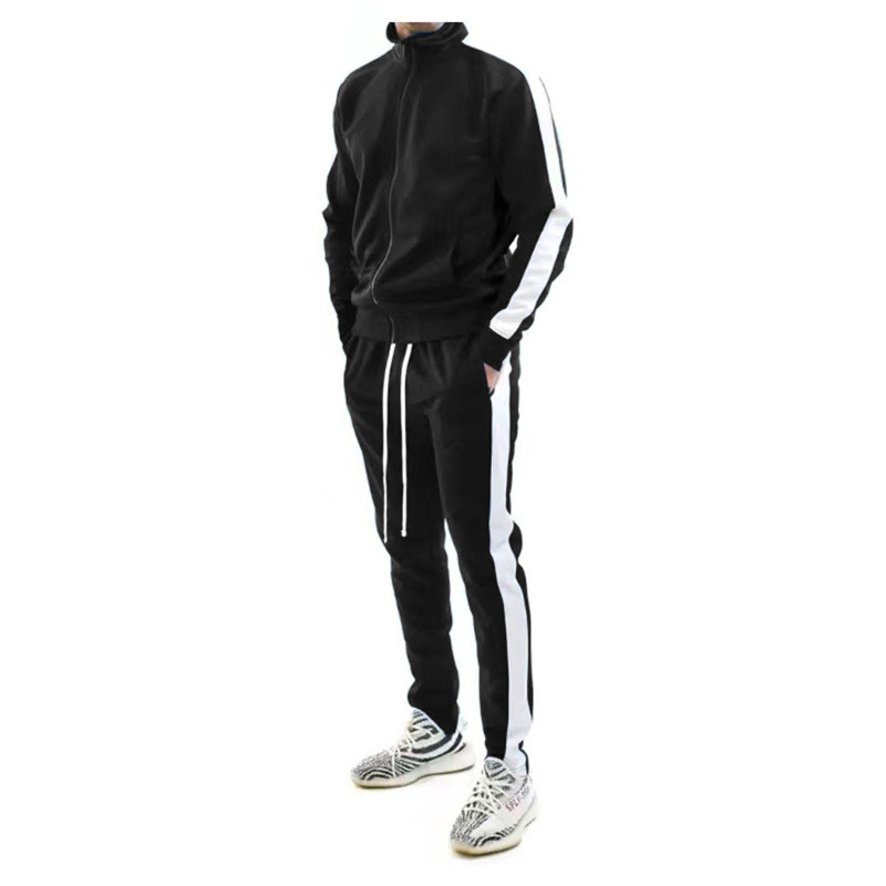 OEM Custom Logo Tracksuits for Men's Jacket Suit Zip Up Jogger Fitness Men's Set