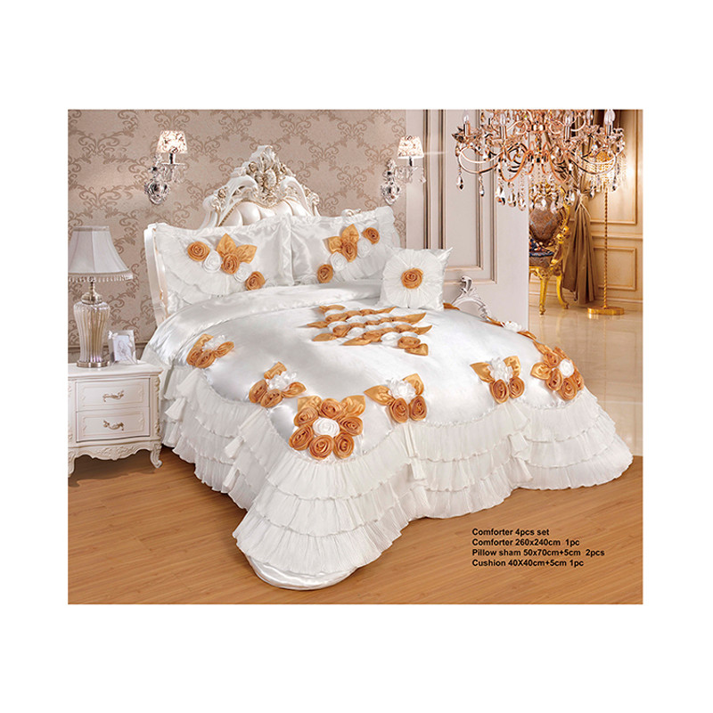 Polyester Patchwork Quilt Bedsheet Bedding Set King and Queen Size Bedspread