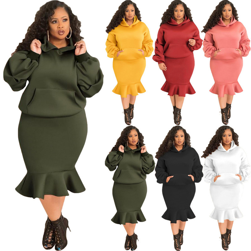 Women's Fashion Loose Casual Sport Hoodies and Plus Size Clothing 2-Piece Sets