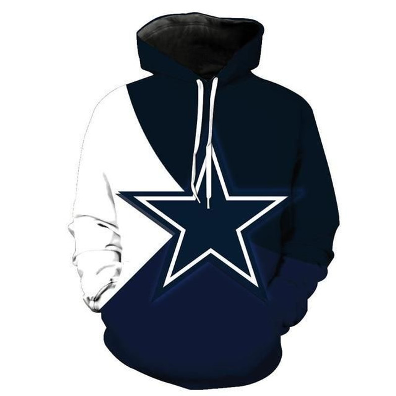 American Football Team Trademark Cowboys Casual Streetwear Fleece Men's Hoodie