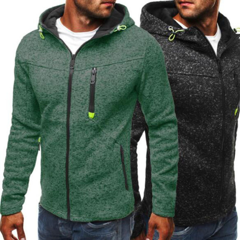 Men's Hoodies Sweatshirts Jacquard Hoodie Fleece Zipper For Hoody Man Sweatshirt