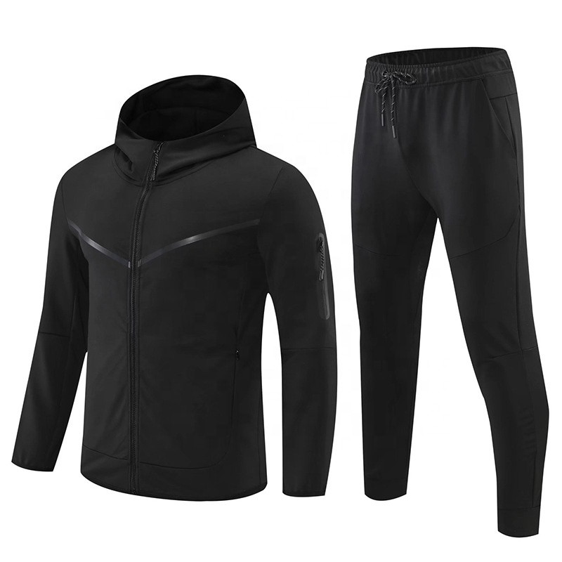 High Quality Men's Blank Clothes Hoodies Tracksuit Custom Cropped Sweatsuit Sets