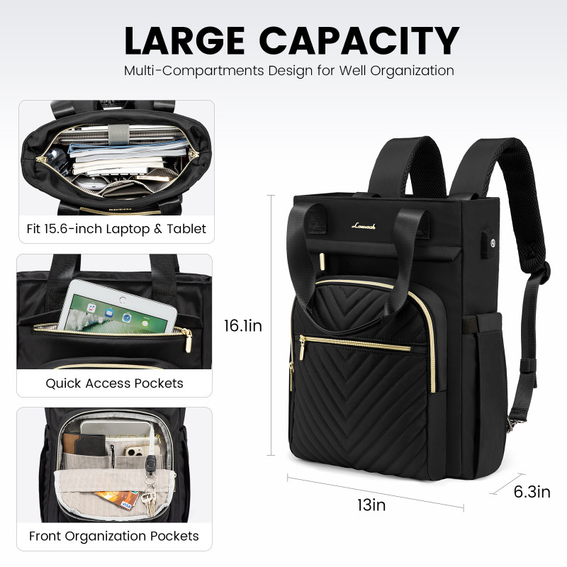 Women's Anti Theft School Laptop Bag Travel Tote Quality Laptop Backpacks