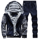 Coldker Men's Winter Outfits Casual Tracksuits Warm Clothes Two Piece Sets