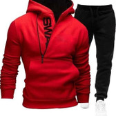 Men's Tracksuit 2-Pieces Set Sweatshirt + Sweatpants Sportswear Zipper Hoodies