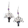 Tree Amethyst Earrings 1.25"