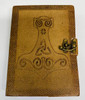 Thor Hammer Embossed Leather Journal w/ Latch  5" x 7"