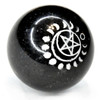 Tourmaline Pentagram & Moon sphere 50mm