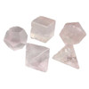 Rose Quartz Platonic Solids
